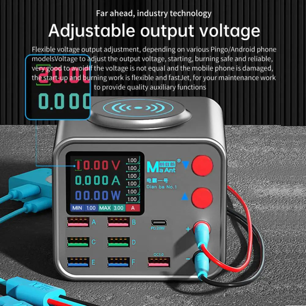 8-port Multifunction Charger for Mobile Phonewith Short Circuit Repair Function Smart Wireless Fast Charging Tool