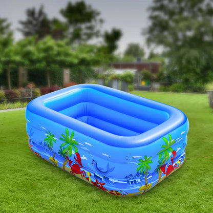 Inflatable Ball Pit Pool for Kids, Toddlers,, Blow Up PVC Swimming Pool for Indoor Outdoor Water Summer Party Backyard, Blue