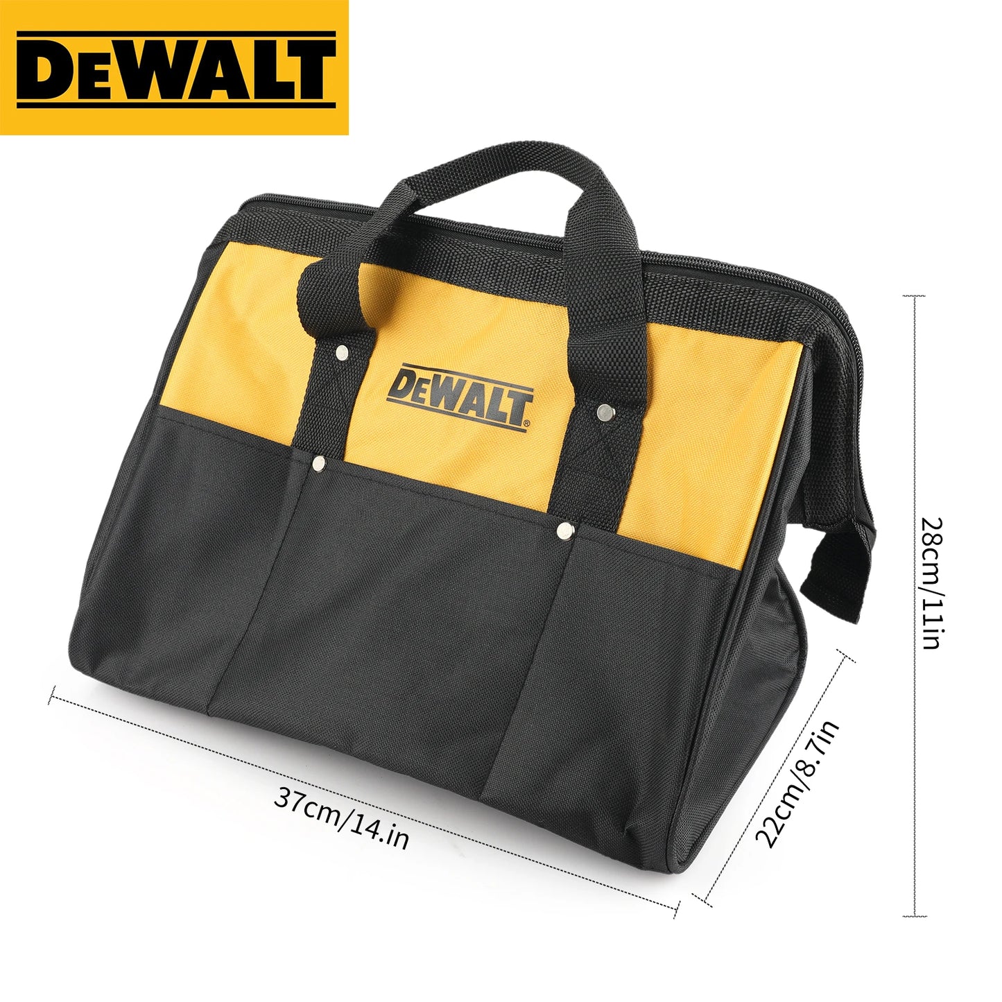 DEWALT multifunctional tool kit, electric wrench, screwdriver, metal hardware accessories, durable storage tool, handbag.ST37