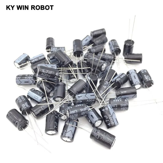 20PCS Electrolytic Capacitors 400V 4.7UF 8*12 8X12MM 4.7UF DIP Aluminum electrolytic capacitor