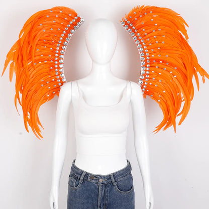 Halloween Carnival Feather Samba Costume Party Bar Performance Role Playing Props Makeup Dance Feather Wings Parade