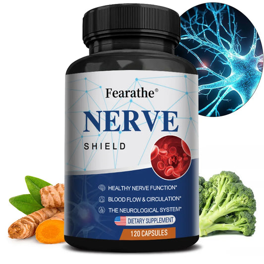Nerve Support Supplement - B Vitamins, Supports Nerve & Brain Function, Neurotransmitters, Blood Circulation & Joint Health