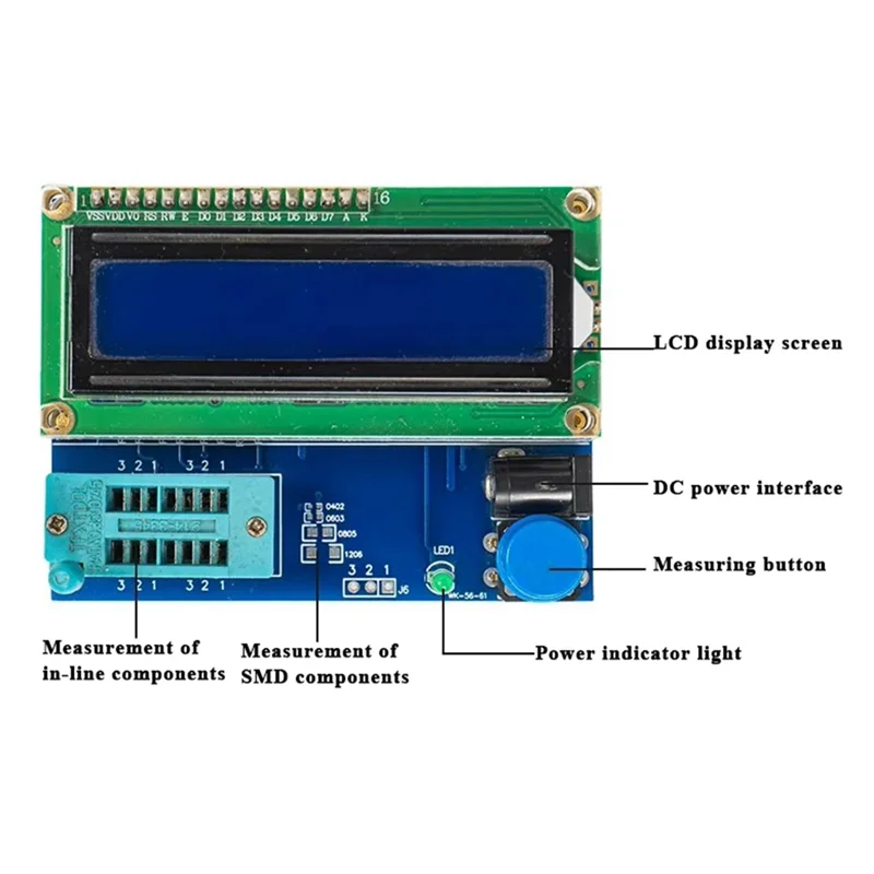 Transistor Tester DIY Kit Can Replace A Multimeter For Electronic Measurements Such As Resistance And Inductance-AT64