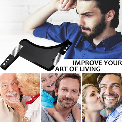 Beard Comb Sideburns Styling Comb Ribbon Brush Trimming Template Beard Styling Comb Makeup Comb Use With Beard Trimmer Or Razor