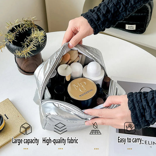 Puffy Makeup Water Proof Bag, Fashionable & Durable Fabric, large capacity makeup bag & Toiletry Storage Bag for Travel,