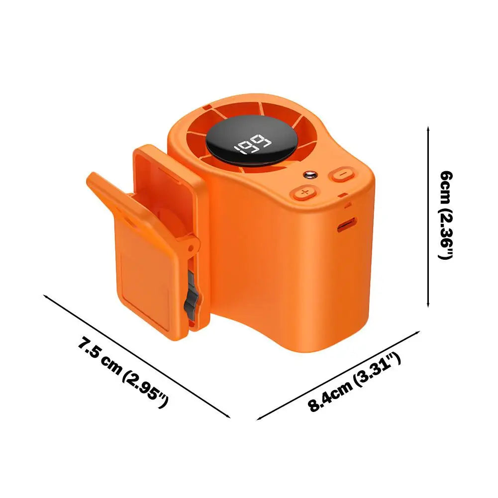Summer Semiconductor Cooling Car Fan with LED Display USB Rechargeable Clip Portable Desk Fans 360 Rotation For Camping