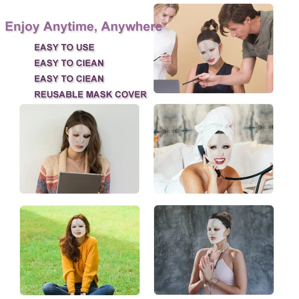 Silicone Facemask Holder Reusable Silicone Face Mask Holder for Sheet Masks Wet Locking Avoid Evaporation Skincare Beauty Tool