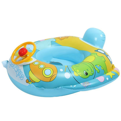 Children Inflatable Swimming Ring with Seat Baby Swimming Float Swimming Pool Toys Swim Tubes Rings for Kids Outdoor Pool Toys
