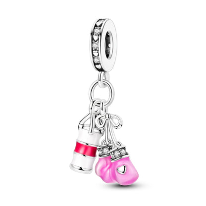 Passionate 925 Silver Dumbbell Badminton Soccer Sport Charms Beads Fit Pandach 925 Original Bracelet DIY Jewelry Graduation Gift