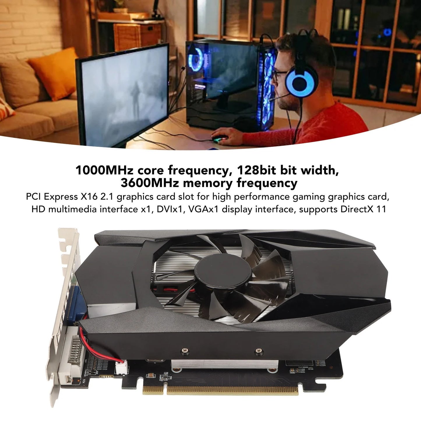HD7670 4GB GDDR5 Graphics Card 128bit 650MHz Core Frequency Supports DirectX 11 PCI Express X16 2.1 Graphics Card