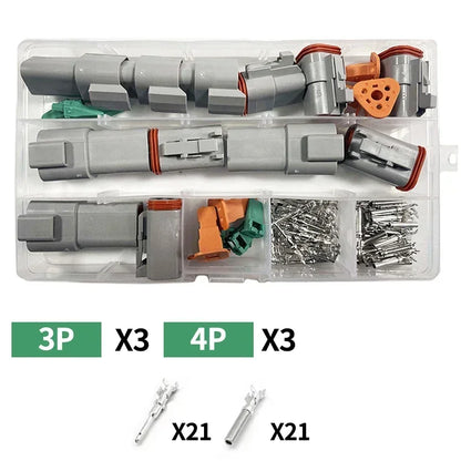 Boxed Deutsch Type DT Connector Kit Waterproof Wire DT Series Connector Set Box DT06/DT04 2/3/4/6/8/12 Pins Sealed Plug