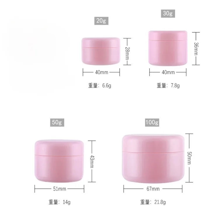 20/30/50/100g Multi-color Cream Bottle Cream Box Sample Bottle Lotion Cosmetic Container Refillable Bottles Empty Makeup Jar
