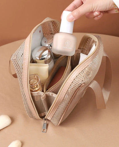 Multi-Functional Mesh Makeup Bag Pouch Large Capacity Portable Storage Case Travel Toiletry Bags Cosmetic Bag