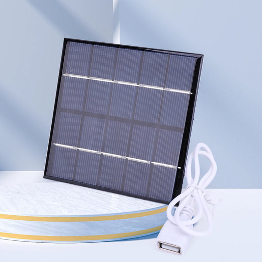 5V 240MA Solar Panel 5W Output USB Outdoor Portable Solar System For Low Power Products Cell Mobile Phone Chargers Electric Fan