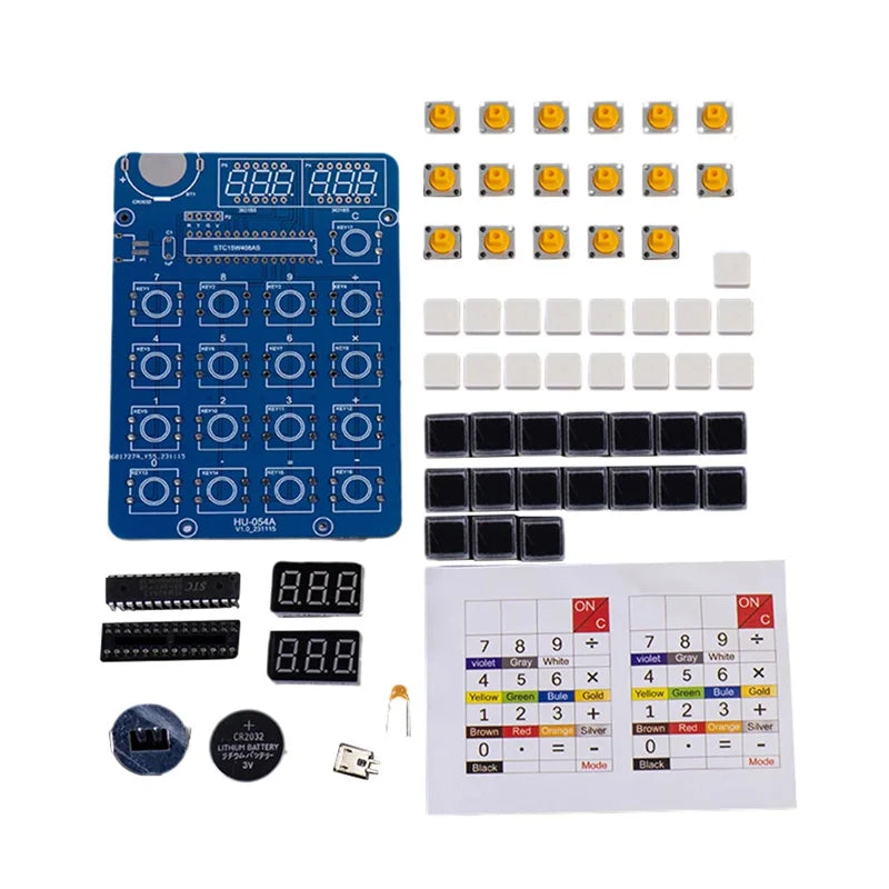 DIY Electronic Kit Digital Tube Calculator DIY Kits 51 Microcontroller Training Experiment Welding Practice Accessories
