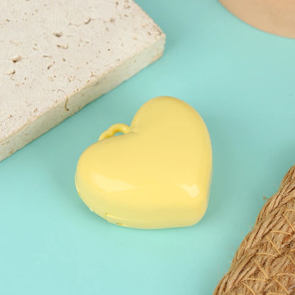 1Pcs Heart Shape Blush Empty Compact with Mirror, Keychain DIY Refillable Powder Case for Makeup