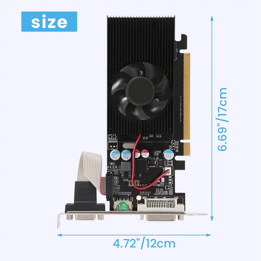 B44CGT210 1GB DDR2 64Bit Graphics Card PCIE 2.0 GPU HDMI-Compatible DVI VGA Desktop Video Card