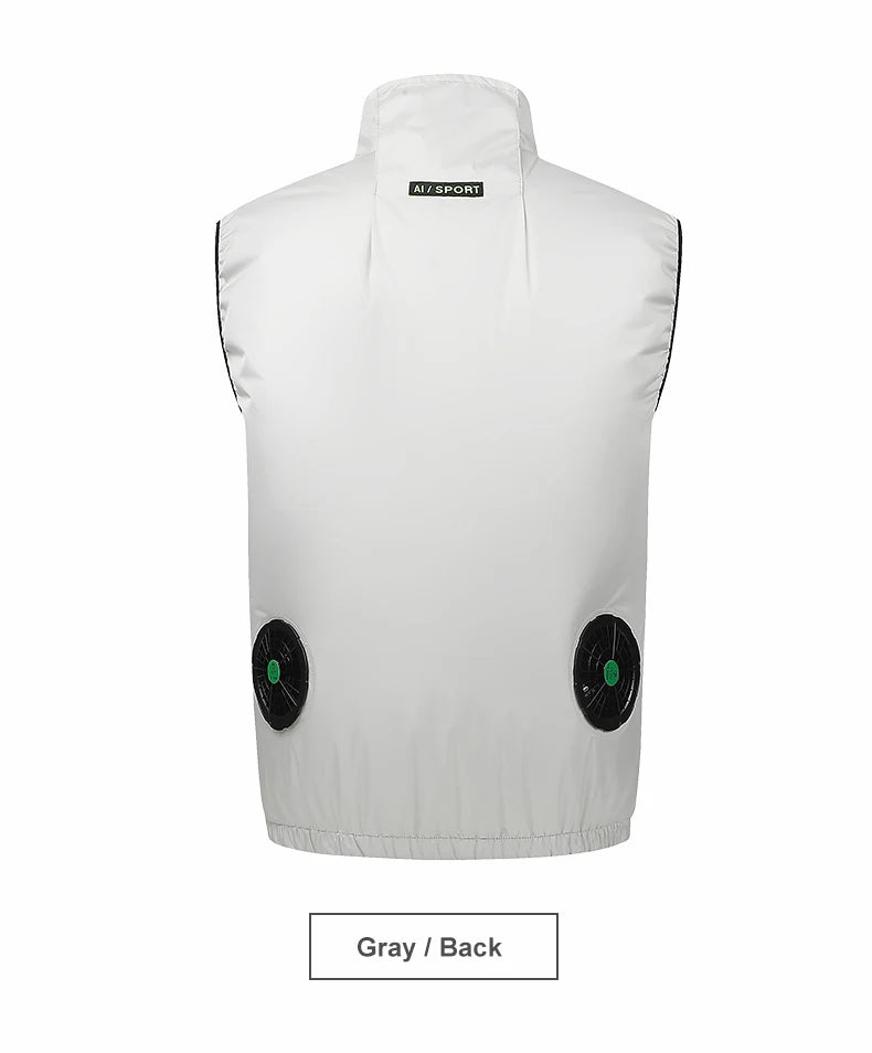 Summer Cool Vest Wearable Cooling Fan Vest Air-conditioned Clothes USB Cooling For Outdoor Work Fishing Vest Camping Clothing