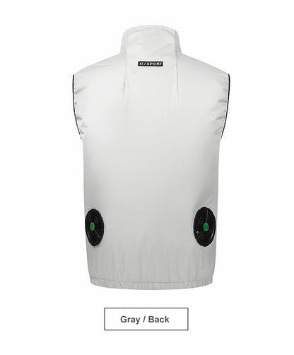 Summer Cool Vest Wearable Cooling Fan Vest Air-conditioned Clothes USB Cooling For Outdoor Work Fishing Vest Camping Clothing