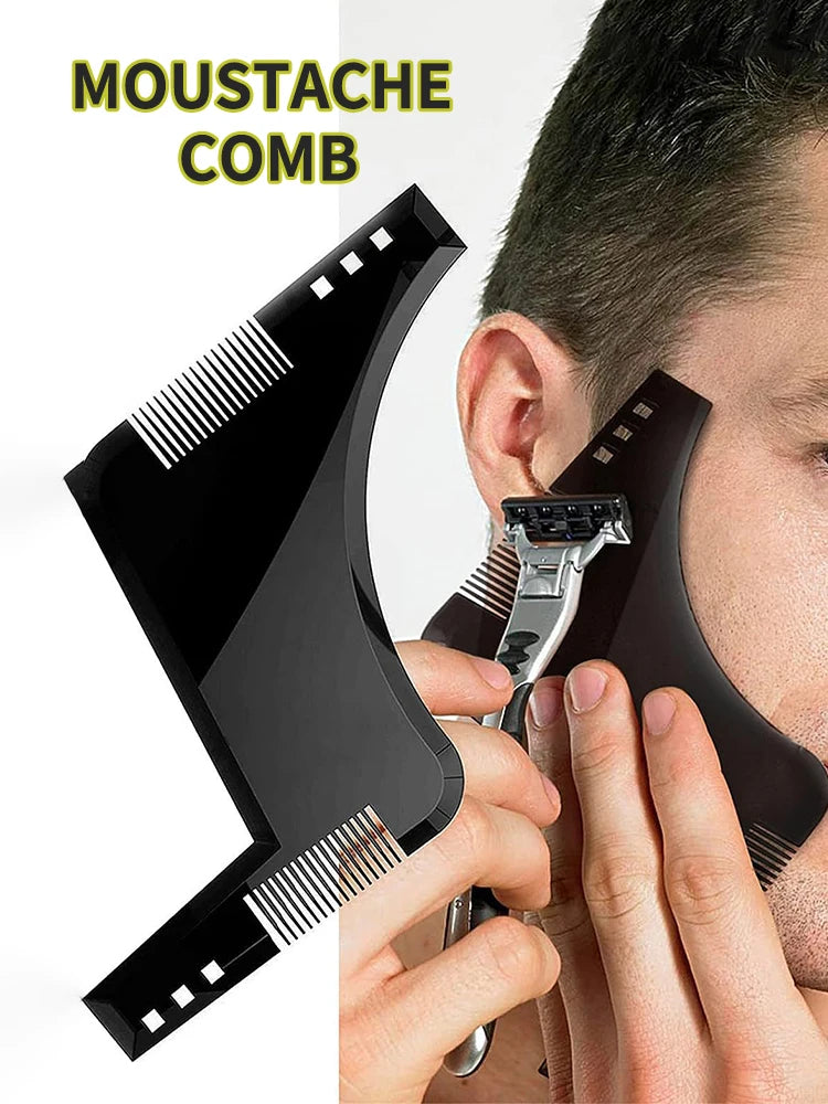 Beard Comb Sideburns Styling Comb Ribbon Brush Trimming Template Beard Styling Comb Makeup Comb Use With Beard Trimmer Or Razor
