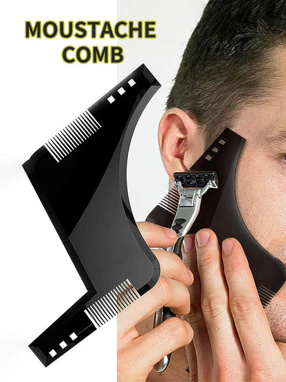 Beard Comb Sideburns Styling Comb Ribbon Brush Trimming Template Beard Styling Comb Makeup Comb Use With Beard Trimmer Or Razor