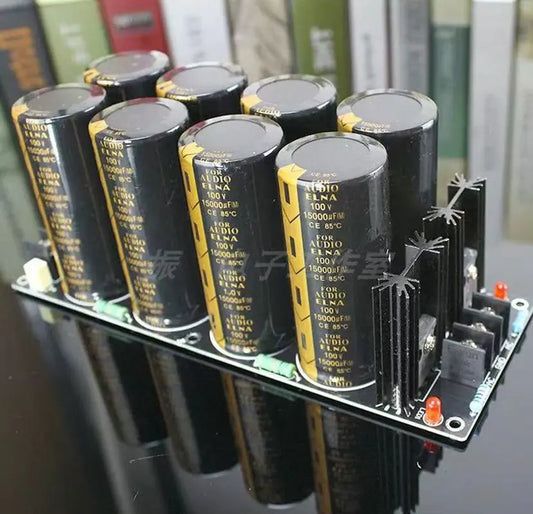 Finished board 8 capacitors 100V15000UF solderable Schottky rectifier filter power supply board audio amplifier