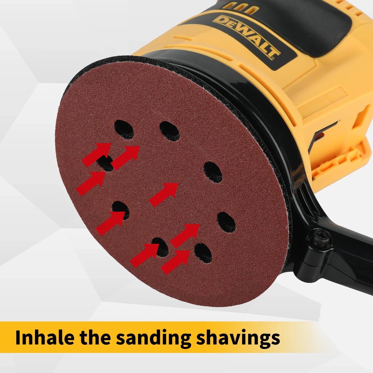 DEWALT 18V Lithium-Ion Cordless Random Orbital Sander, Rechargeable Polishing Tool for Woodworking Putty Finishing