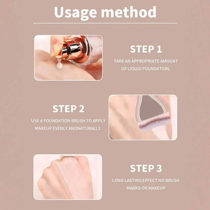MAANGE 2pcs Foundation Makeup Brushes Set Ultra Thin Top Mask Brush For Liquid Cream Cosmetics Blending Beauty Tool Premium Gift