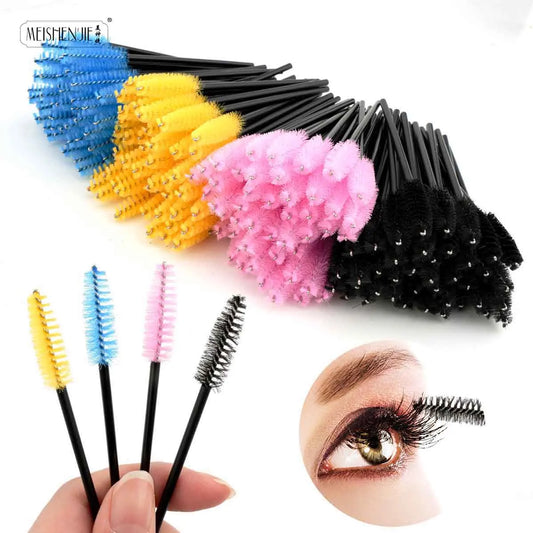 MEISHENJIE Hot Sale Eyelashes Brush Comb 5-50 PCS Eye Lashes Extension Mascara Wands Makeup Professional Makeup Beauty Tools