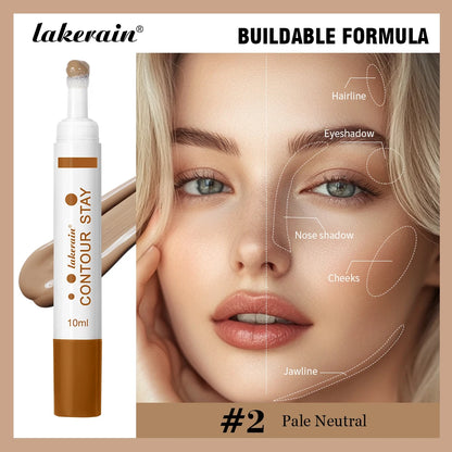 6-colors Moisturizing Liquid Contour Stay Cream Bronzer Waterproof Lightweight 3D Concealer Nourishing Face Contour Makeup