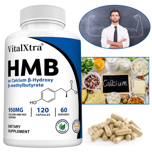 Highly Absorbable HMB Supplement – Supports Muscle and Movement, Enhances Strength, and Reduces Skeletal Muscle Damage