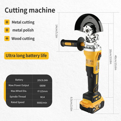 DeWaltcordless brushlessangle grinder,handheld portable 18V electric cutting toolsuitable for construction,DIY and industrial us