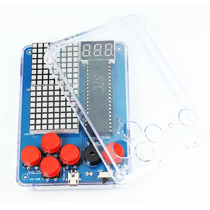 DIY Kit Electronic Pixel Game Console LED Dot Matrix Digital Tube Display STC15F2K60S2 MCU Double-Sided PCB DIY Soldering Kit