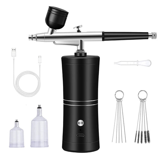 Portable Airbrush With Compressor Kit For Beauty Nail Art Cake Decorating Makeup Model Painting