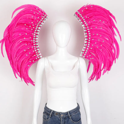 Halloween Carnival Feather Samba Costume Party Bar Performance Role Playing Props Makeup Dance Feather Wings Parade