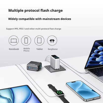 Brand New Anker Zolo 140W GaN Charger AI Display Screen Four-Port Fast Charge Mobile Phone Chargers Portable Phone Power Adaptor