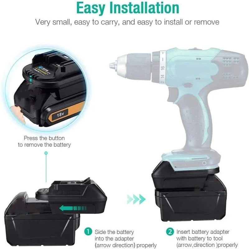 Power Tool Adapter DM18M MT20BSL Converter For Bosch For BlackDecker 18V Li-ion Battery for Makita/Milwaukee/Dewalt Tools
