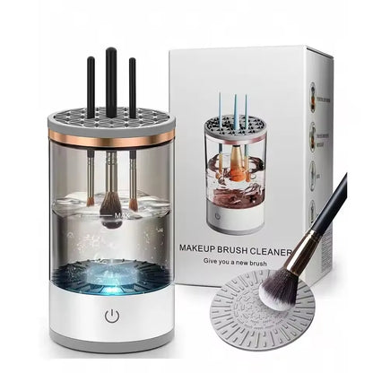 USB Powered Brush Washer & Dryer - Odorless Battery-Free Makeup Cleaner, Plug-and-Play Essential Beauty Accessory