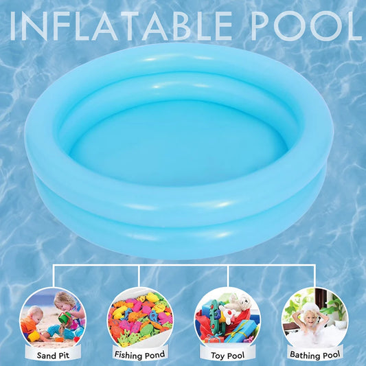 Inflatable Swimming Pool Kids Outdoors  Round Garden Paddling for 0-3Y Baby