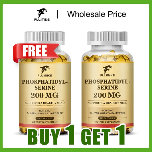 Buy 1 Get 1 Free! Advanced Phosphatidyl Serine Supplement, for Brain & Memory, Cortisol Manager for Stress Relief & Mental Focus