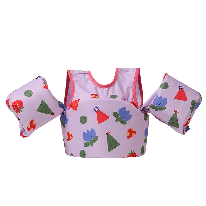 Swim Vest for Kids, Toddler Pool Floaties, Children Swimming Vest with Adjustable Strap, Swim Jacket Water Wing Arm Float Beach