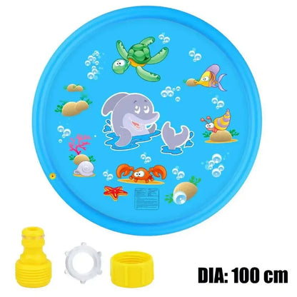 Water Splash Pools Kids Outdoor Funny Toys Children Inflatable Round Sprinkler Mat Yard Water Spray Pad