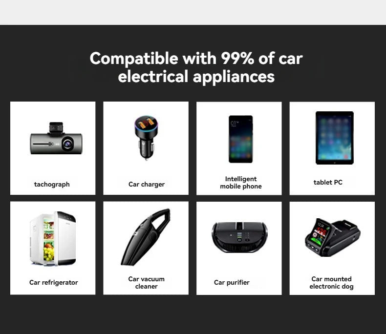 One can drag and carry four mobile phone chargers. It supports super-fast charging and has real-time voltage display.