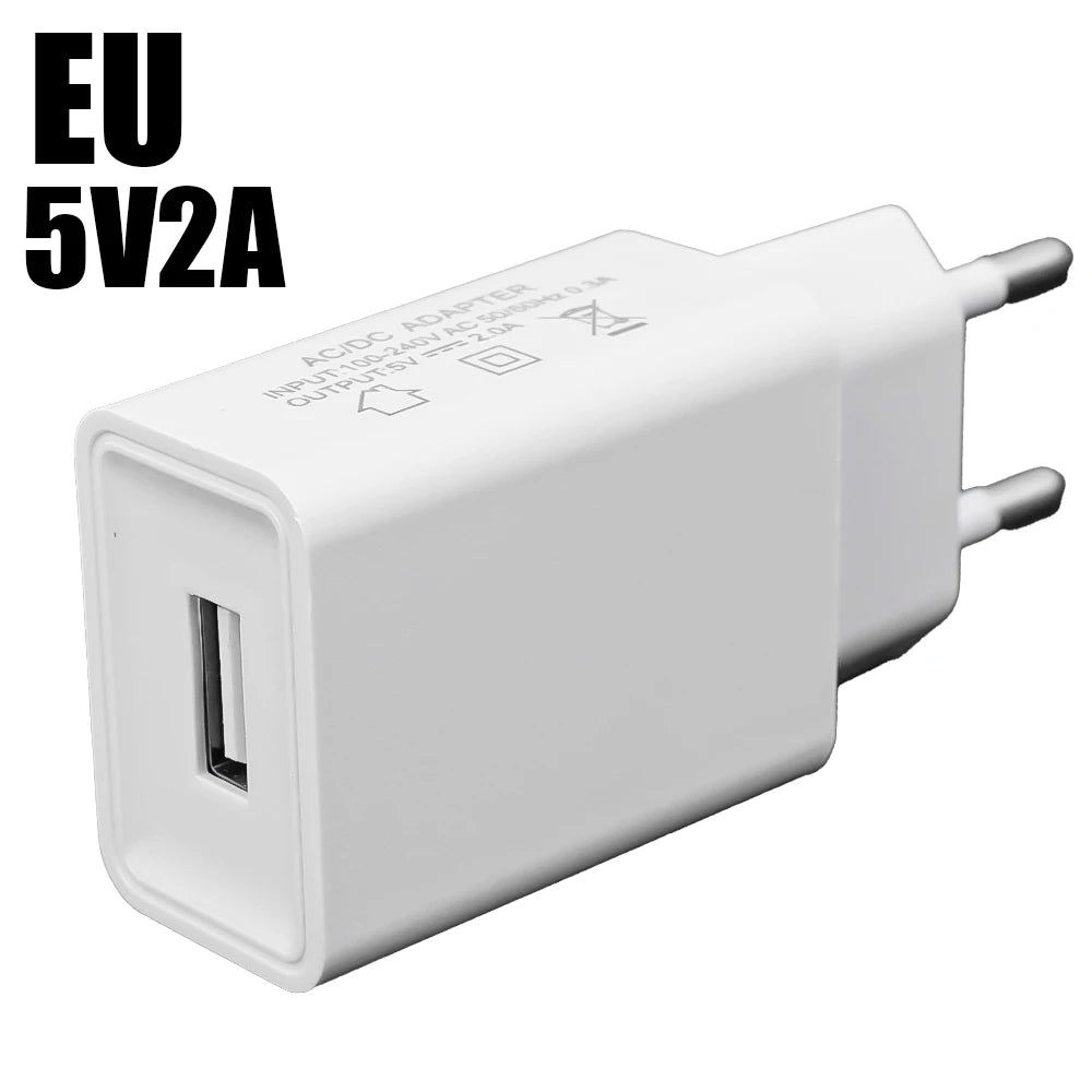 5V 2A QC3.0 Quick Charging Mobile Phone Chargers USB High-speed Wall Charger Adapter for iPhone Samsung Xiaomi EU/US Plug