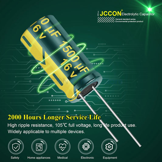 15/24/36 Values 225/460/925Pcs Aluminum Electrolytic Capacitors with Storage Box Aluminum Electrolytic Capacitors Assortment Kit