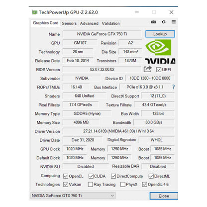 SOYO Graphics Cards NVIDIA GeForce GTX 750TI 4G GDDR5 128bit HDMI compatibili DVI*1 VGA*1 Video Card For Desktop Gaming Computer