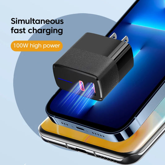 Olaf 100W USB Charger Fast Charging QC 5.0 Type C PD Charger Mobile Phone Chargers For iPhone Huawei Samsung Xiaomi Quick Charge