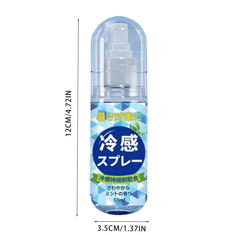 Portable 50ML Summer Cool Spray Peppermint Hydrating Summer Cooling Spray Longlasting Hydrating Cool Spray Instant Cooling Spray