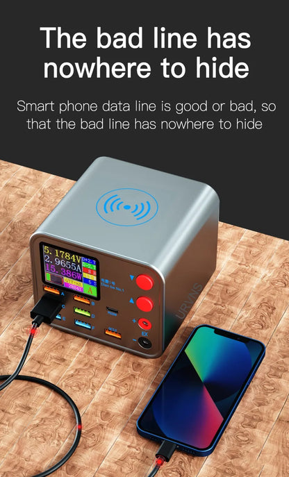 Multifunction 8-port Charger for Mobile Phonewith Short Circuit Repair Function Smart Wireless Fast Charging Tool
