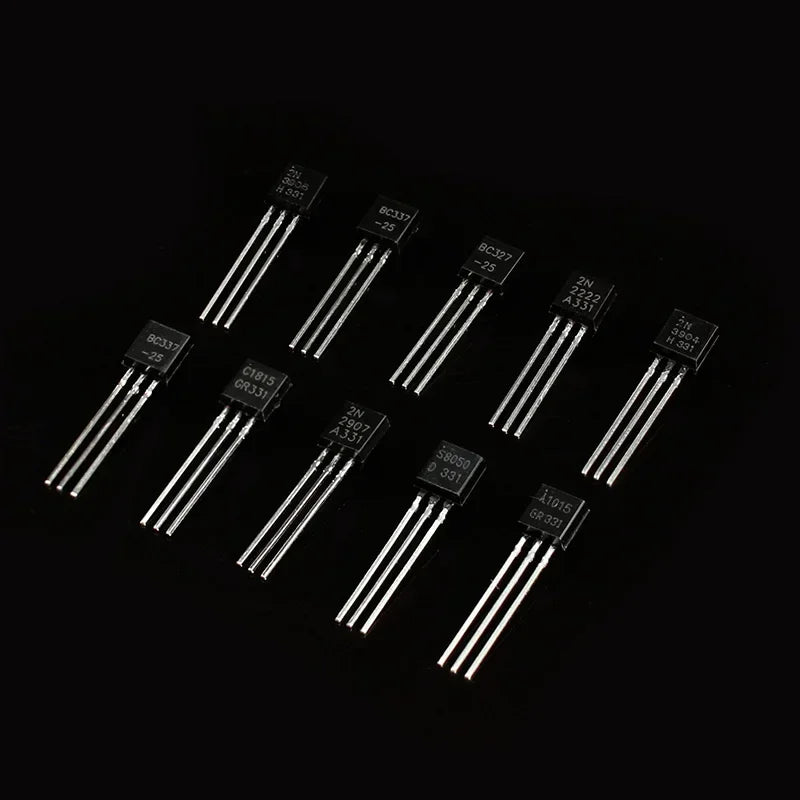 10 Values 100Pcs Transistor Assorted Kit TO-92 BC337 BC327 2N2222 2N2907 2N3906 S8050 S8550 A1015 C1815 transistor kit NPN PNP